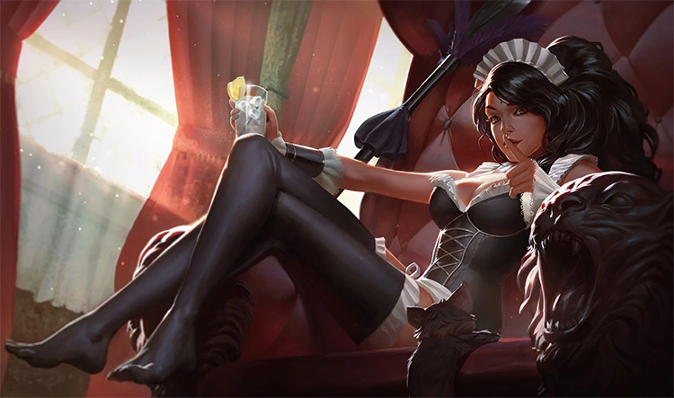 French Maid Nidalee Skin Splash Image from League of Legends