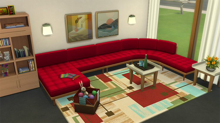 Tough and Tufted Sectional Sofa Recolors / TS4 CC