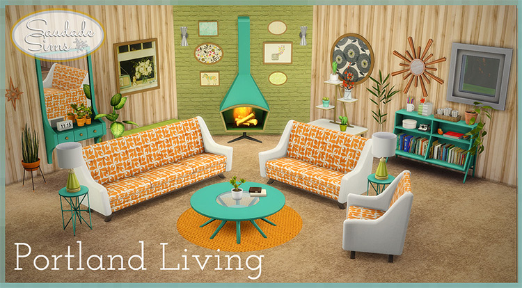 Portland Living Set for The Sims 4