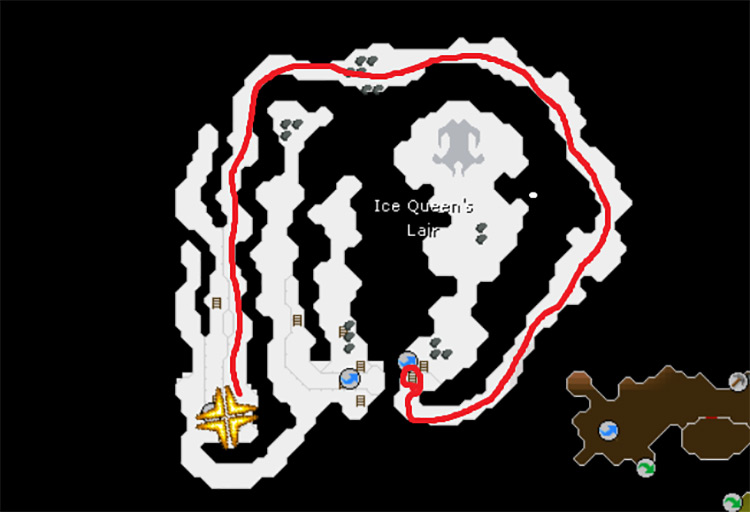 The long underground sprint (map) / OSRS