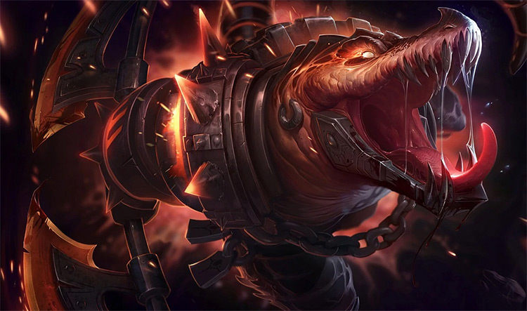 Scorched Earth Renekton Skin Splash Image from League of Legends