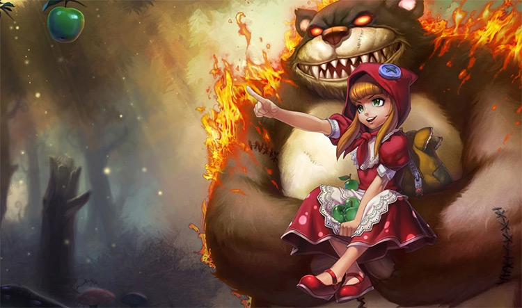 Red Riding Annie Skin Splash Image from League of Legends