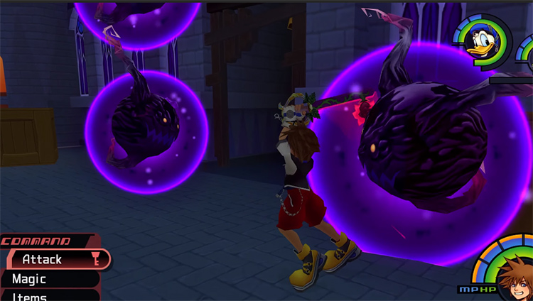 Darkballs on Gizmo Shop Roof in Traverse Town / KH 1.5 HD