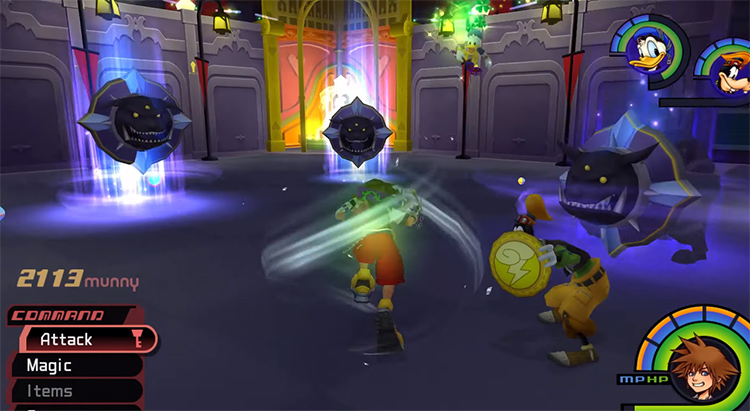 Three Defender Heartless in Traverse Town 3rd District / KH 1.5 HD