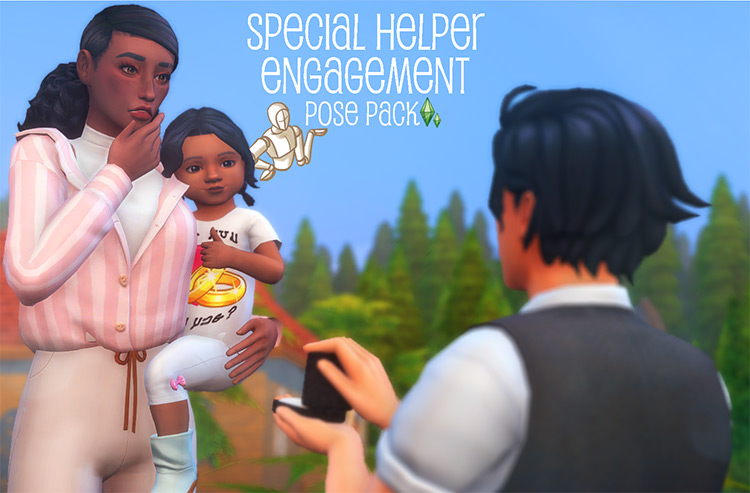 Special Helper Engagement / Sims 4 Pose Pack