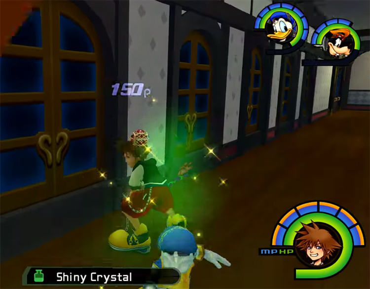 Sora getting a Shiny Crystal in Traverse Town Hotel / KH 1.5 HD
