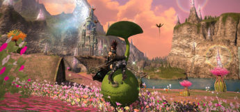 Korpokkur Colossus frolicking in the fields of Il Mheg (FFXIV)