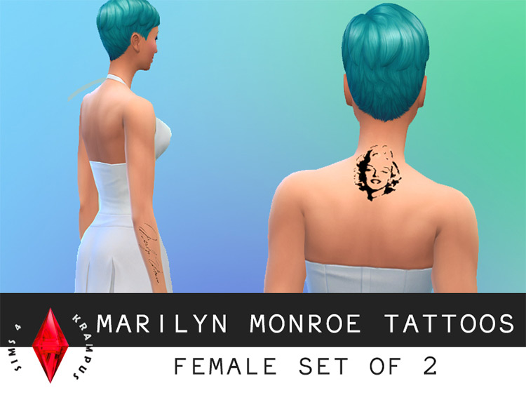 Female Marilyn Monroe Tattoo / Sims 4 CC