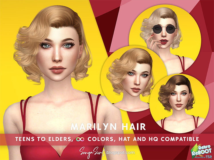 Marilyn Monroe Hair / Sims 4 CC