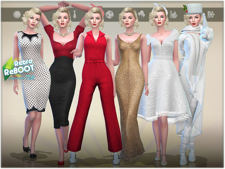 Marilyn Monroe CAS (Maxis Match) for The Sims 4