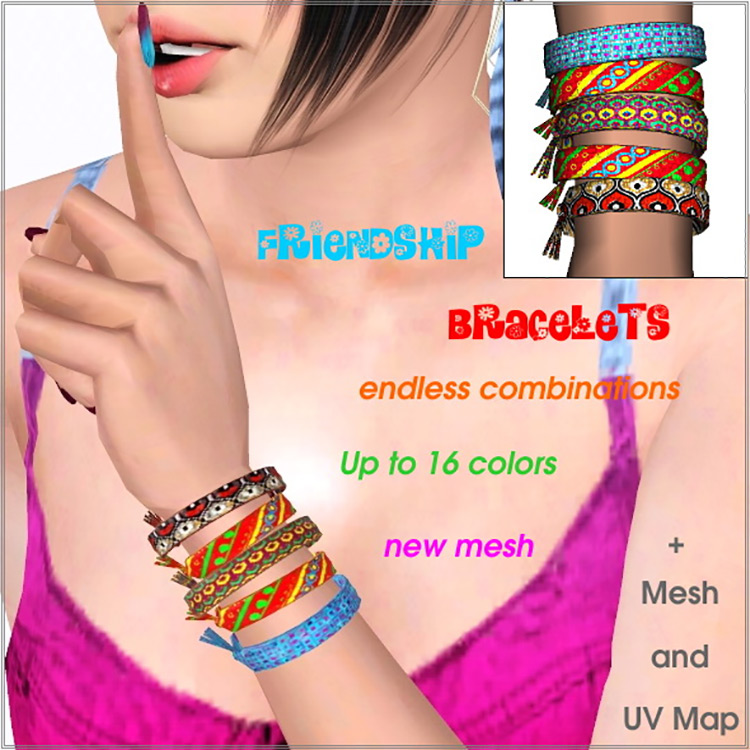 Friendship Bracelets CC (Maxis Match) for The Sims 4