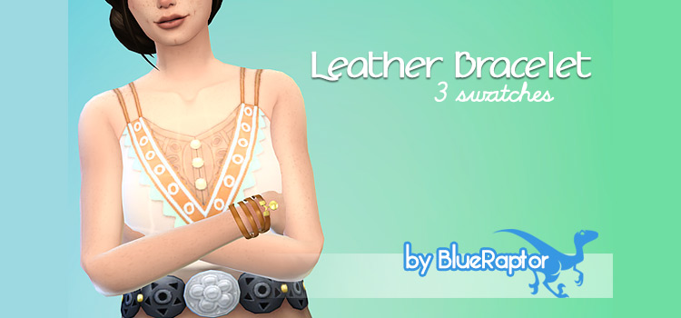 Leather Bracelet CC for The Sims 4