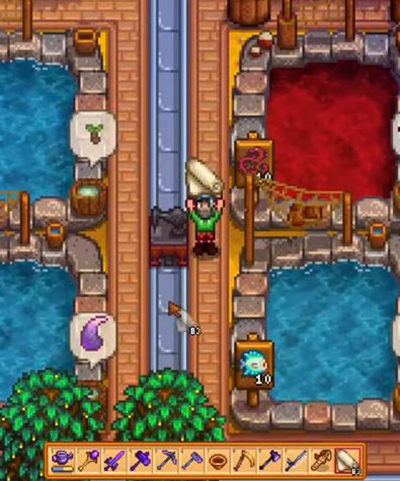 Tailoring a Pickle Shirt in Stardew Valley