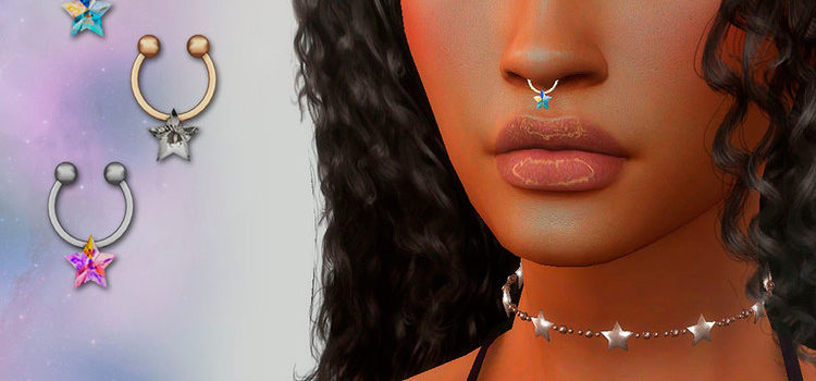 Sims 4 Maxis Match Nose Ring Piercing CC (All Free)