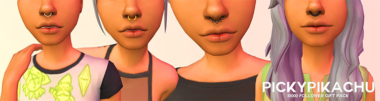 Sims 4 Maxis Match Nose Ring Piercing CC  All Free    FandomSpot - 49