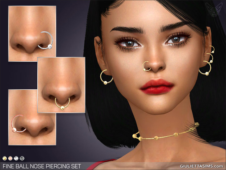 Sims 4 Maxis Match Nose Ring Piercing CC  All Free    FandomSpot - 43