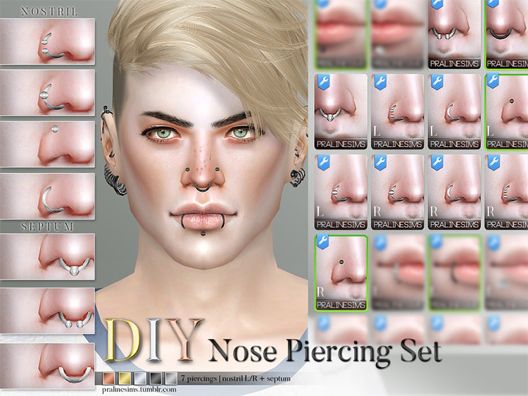 DIY Nose Piercing Set / TS4 CC