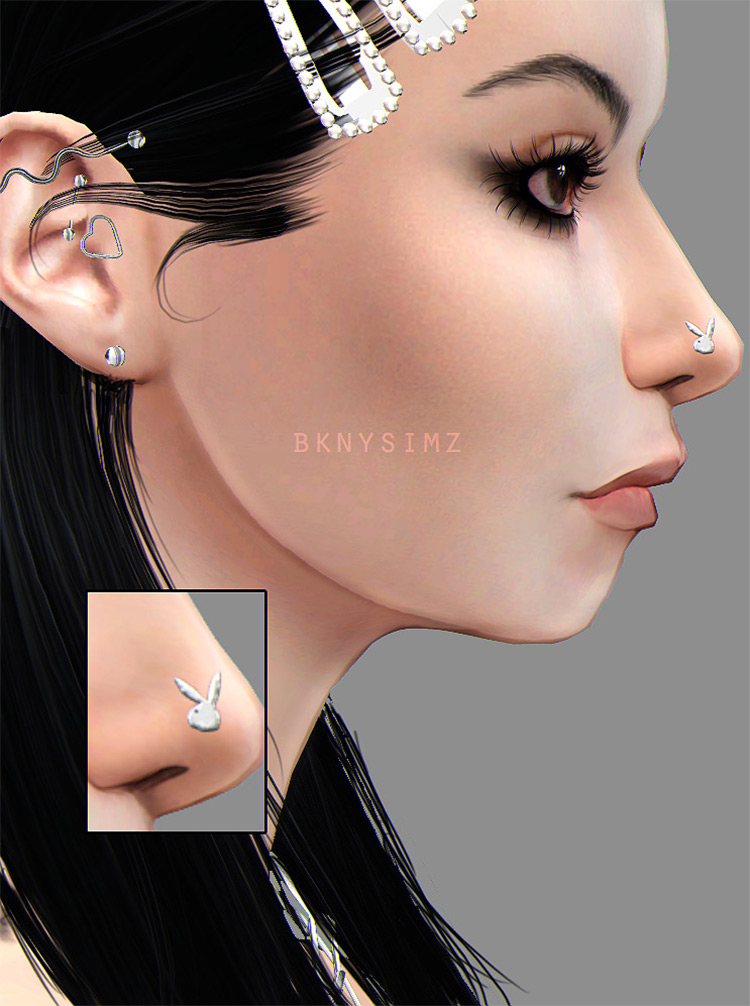 Sims 4 Maxis Match Nose Ring Piercing CC  All Free    FandomSpot - 53