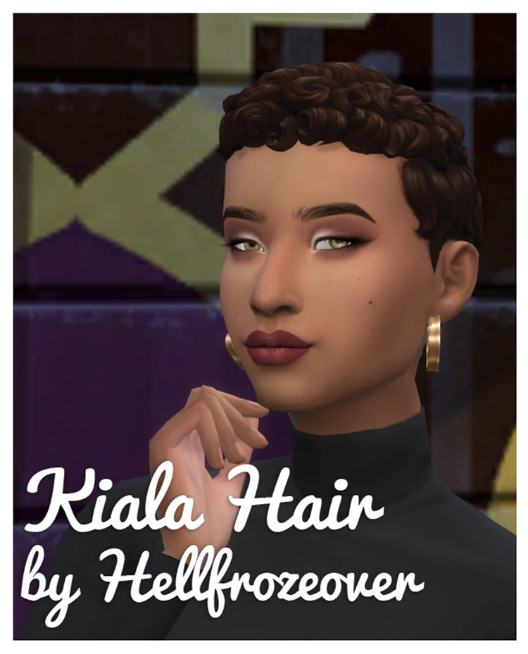 Kiala Hair (Maxis Match) Sims 4 CC