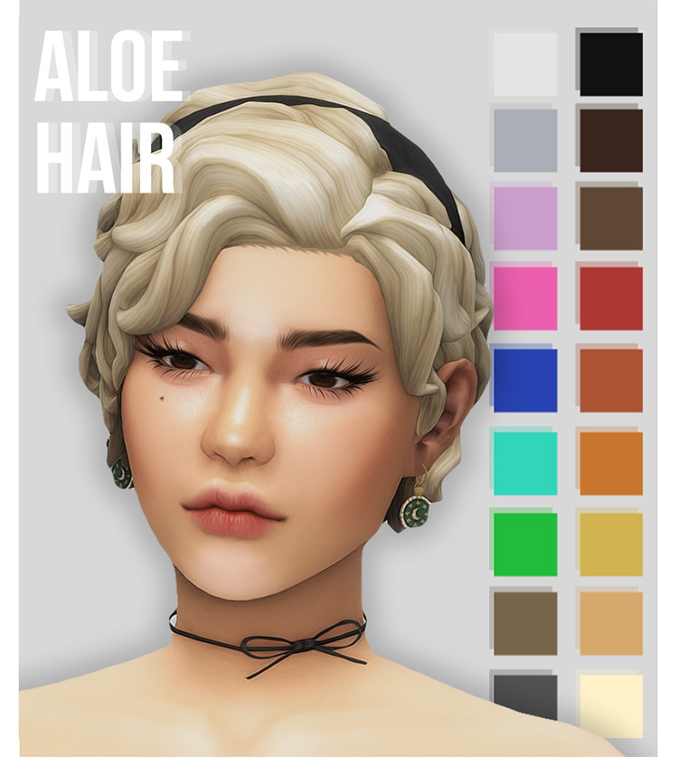 Aloe Hair (Maxis Match) TS4 CC