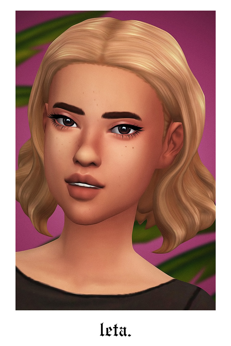 Leta Female Hair (Maxis Match) Sims 4 CC