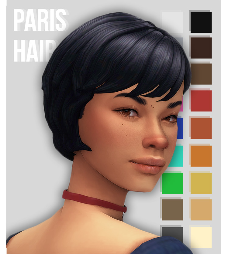 Paris Female Hair CC for The Sims 4
