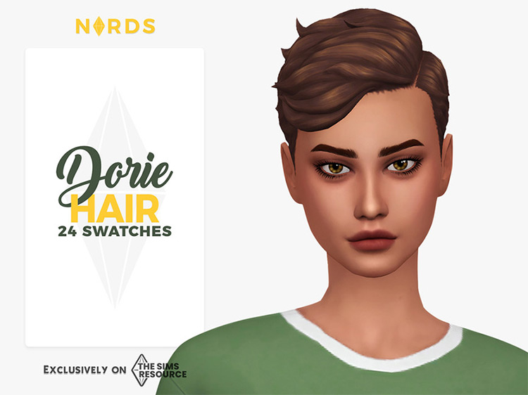 Dorie Pixie Cut Hair (Maxis Match) TS4 CC