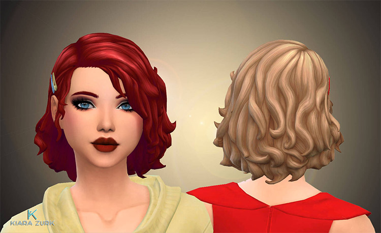 Peggy Hairstyle (Maxis Match) for The Sims 4