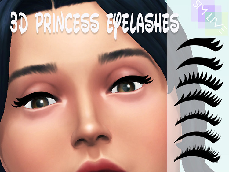 3D Princess Eyelashes / Sims 4 CC