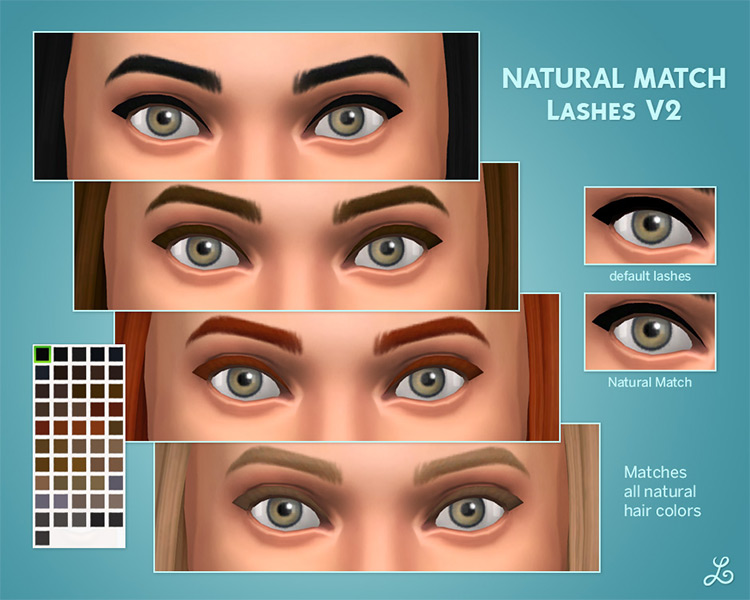 Natural Match Lashes for The Sims 4