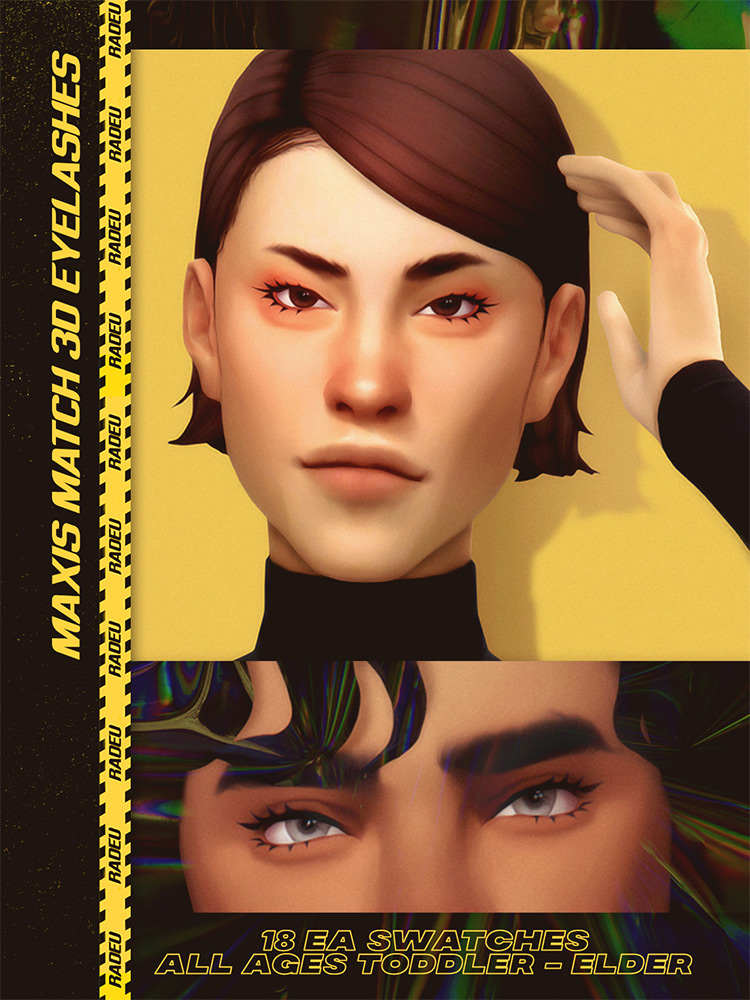 MM 3D Eyelashes Skin Detail / TS4 CC