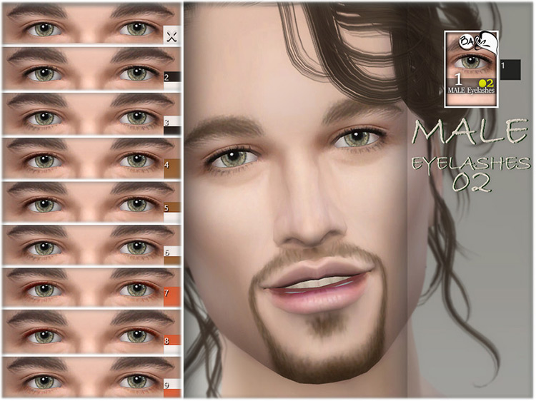 BAkalia’s Male Eyelashes CC for The Sims 4