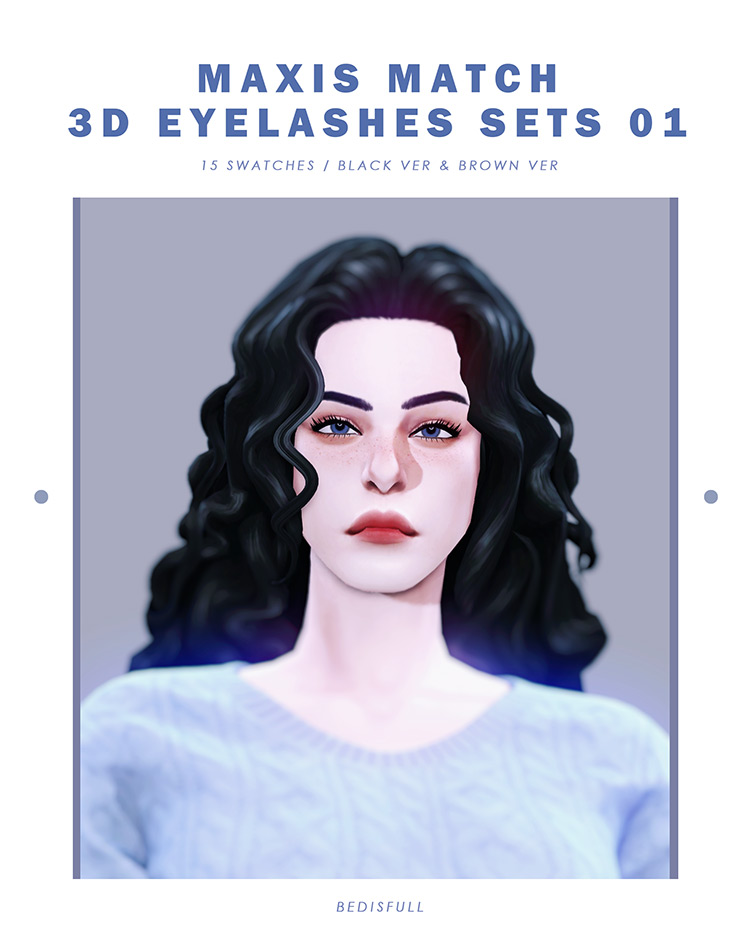 Best Maxis Match CC Eyelashes For The Sims 4  All Free    FandomSpot - 82