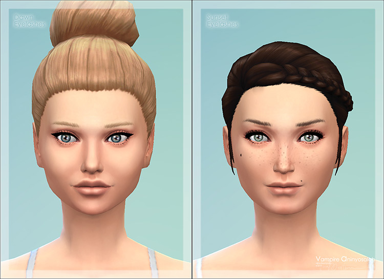 Dawn & Sunset Eyelashes CC for The Sims 4