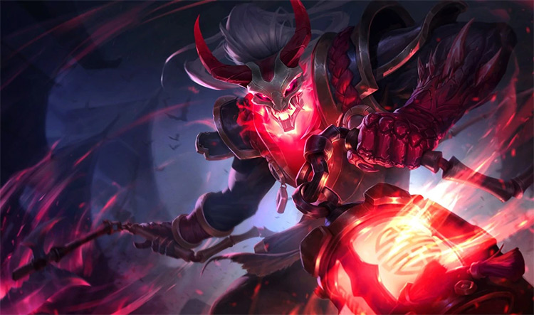 Blood Moon Thresh Skin Splash Image from League of Legends