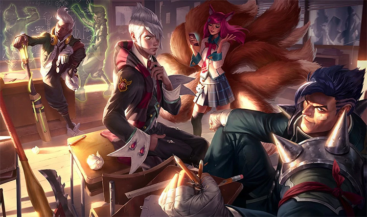 Academy Ahri Skin Splash Image from League of Legends