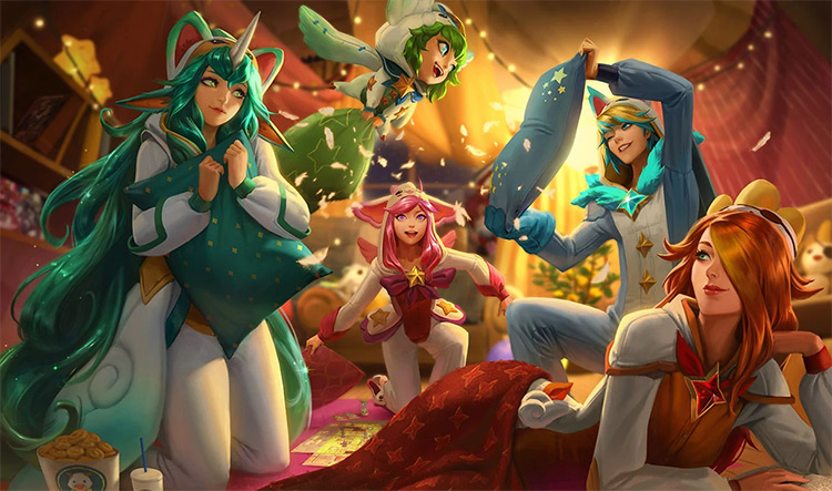 Pajama Guardian Ezreal Skin Splash Image from League of Legends