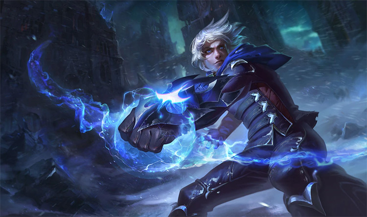 Frosted Ezreal Skin Splash Image from League of Legends