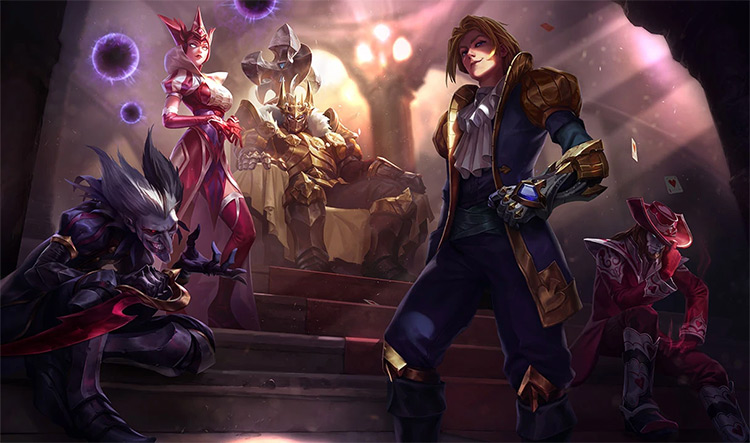 Ace of Spades Ezreal Skin Splash Image from League of Legends