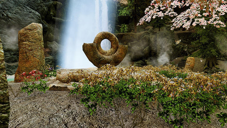 Various flowers found near the Rock formation and hot springs / Skyrim