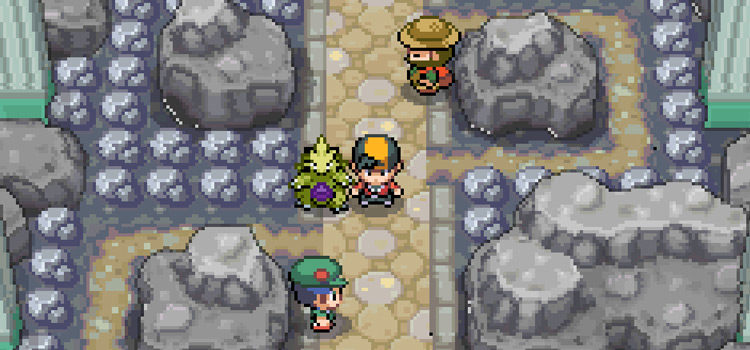 Pewter City Gym with Tyranitar in HeartGold