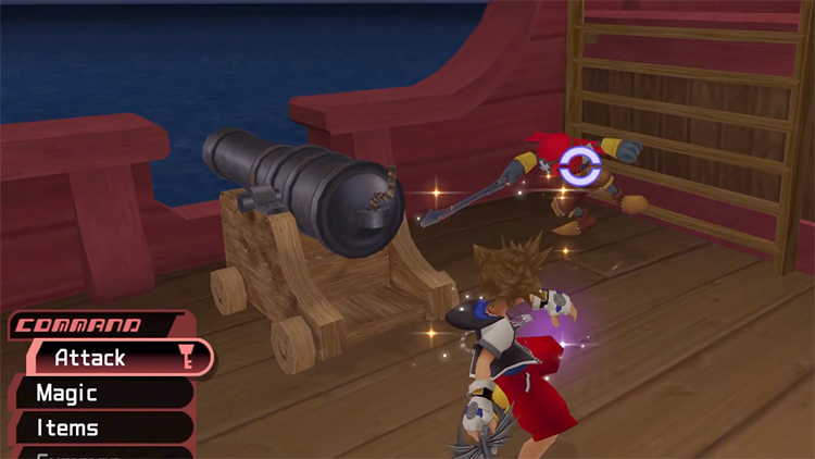 Sora battling a Pirate Heartless close-up / KH1.5 Remix