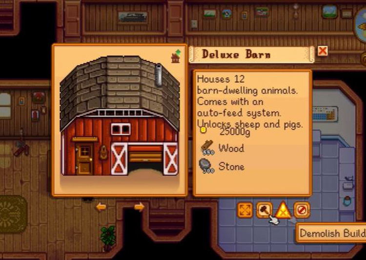 Stardew Deluxe Barn Info Screen 