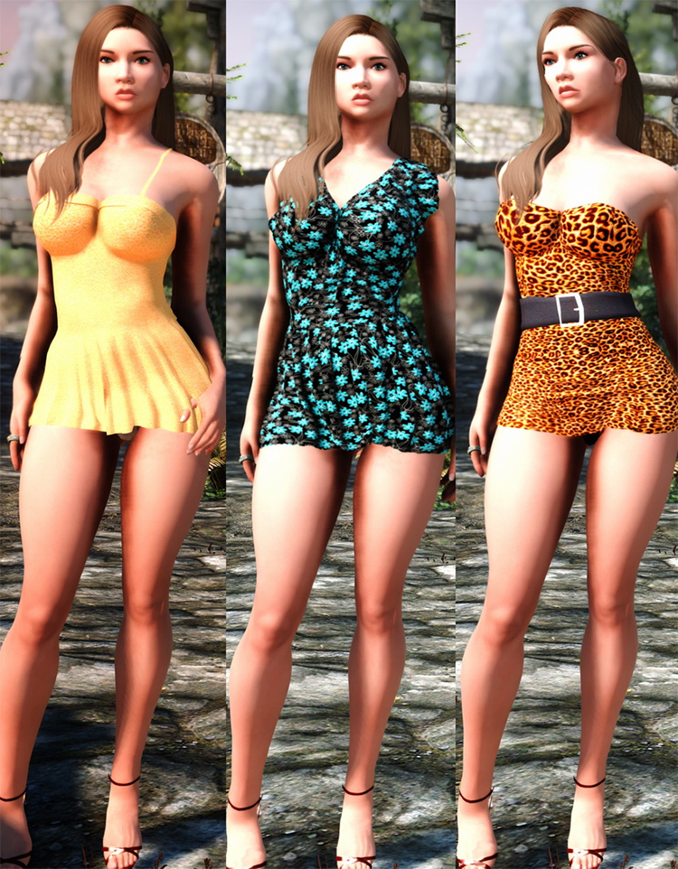 High Heel Dresses Skyrim mod