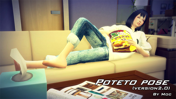 Poteto & Friendly #035 Sims 4 Pose Pack