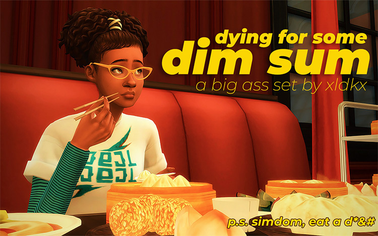 Dying for Some Dim Sum / Sims 4 Pose Pack