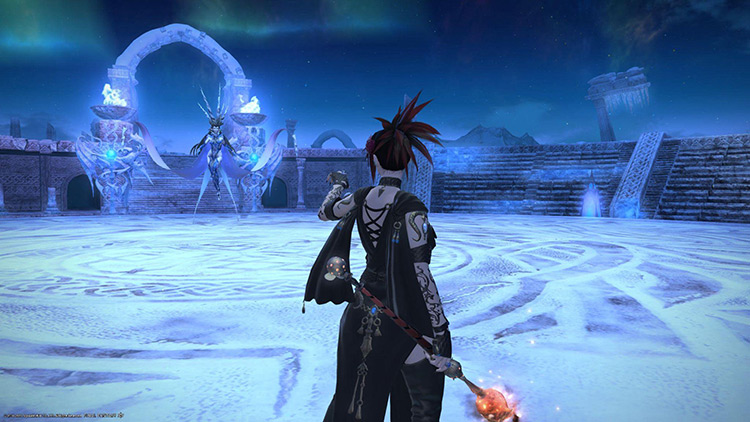 Preparing to face Shiva in Akh Afah, meaning “Eternal Fate” in the language of Dragons / FFXIV