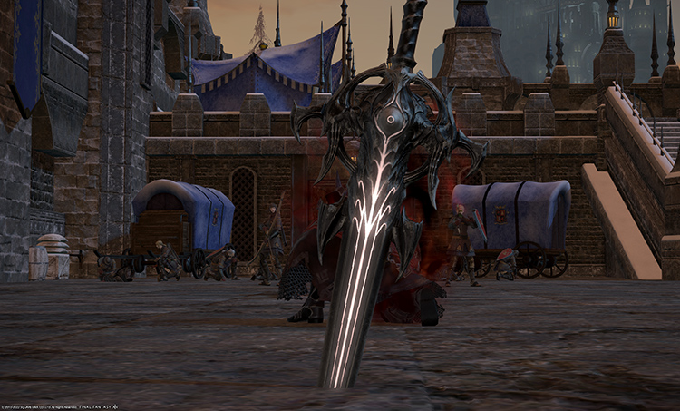 Fray Dark Knight Sword closeup screenshot FFXIV