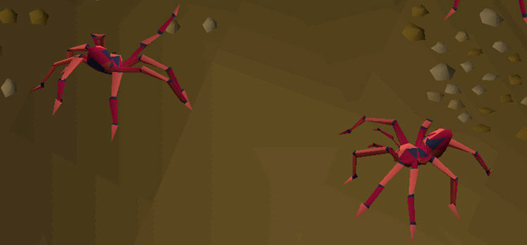 Red Spiders close-up in Old School RuneScape