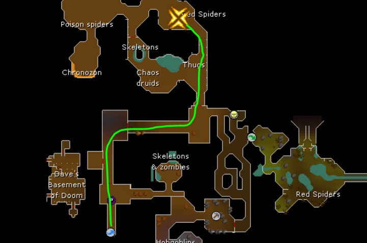 Getting to Edgeville Wilderness Dungeon (Map) / OSRS